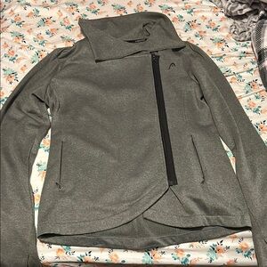 Head Gray Asymmetrical Zip Jacket